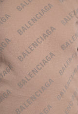 Balenciaga All-Over Logo Print Top Brown 695458 T3234-9661