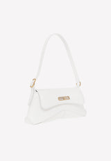 Balenciaga XX Small Shoulder Bag in Croc-Embossed Leather White 695645 2108Y-9001