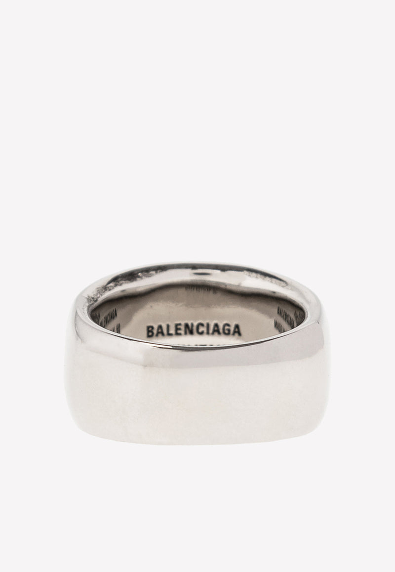 Balenciaga BB Icon Signet Ring Silver 696222 TZ99I-0911