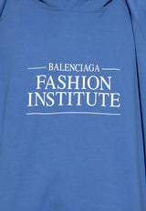 Balenciaga Fashion Institute Oversized Hoodie Blue 697879 TMVK1-4758