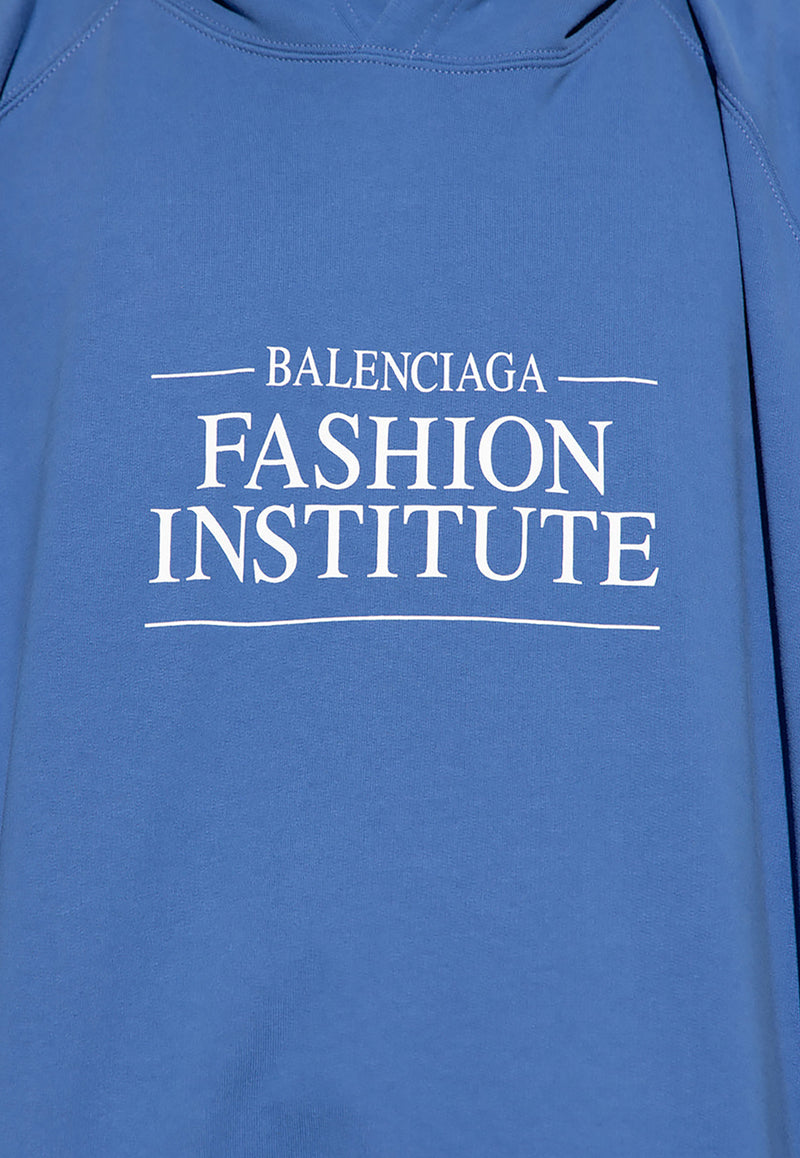 Balenciaga Fashion Institute Oversized Hoodie Blue 697879 TMVK1-4758