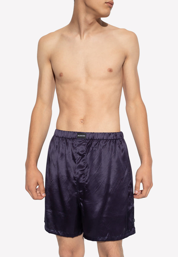 Balenciaga Pajama Shorts in Silk Purple 698326 404B5-4000