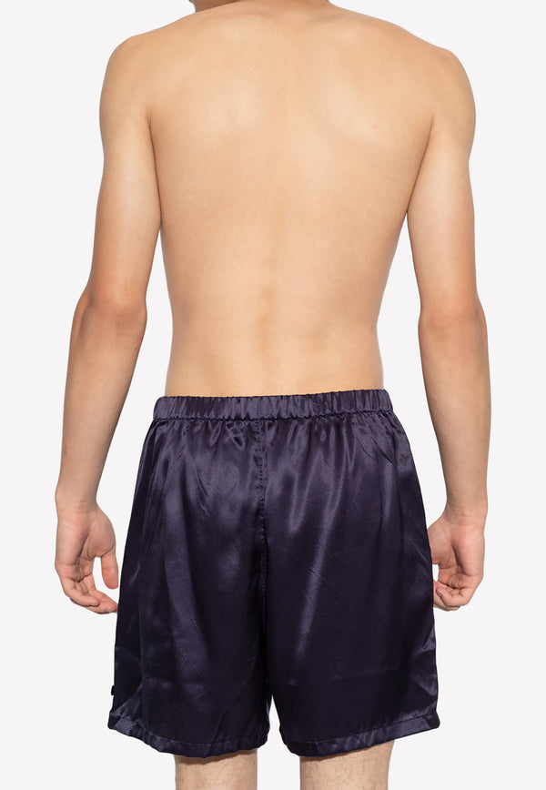 Balenciaga Pajama Shorts in Silk Purple 698326 404B5-4000