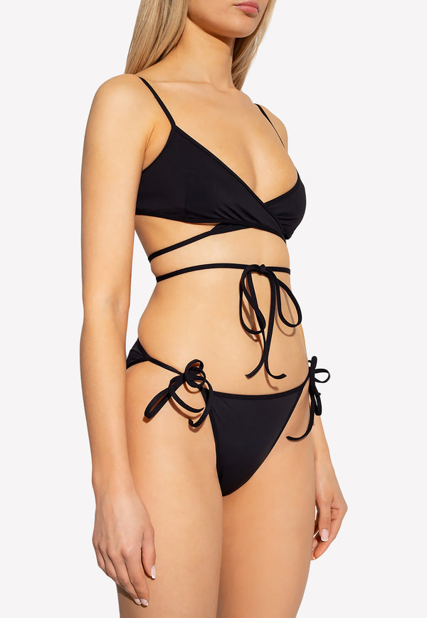 Balenciaga Wraparound Bikini Set Black 698446 4B9B8-1000