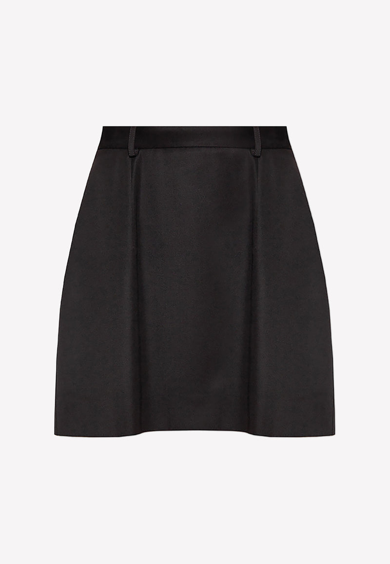 Balenciaga Wool Twill Mini Skirt Black 704366 TJT35-1000