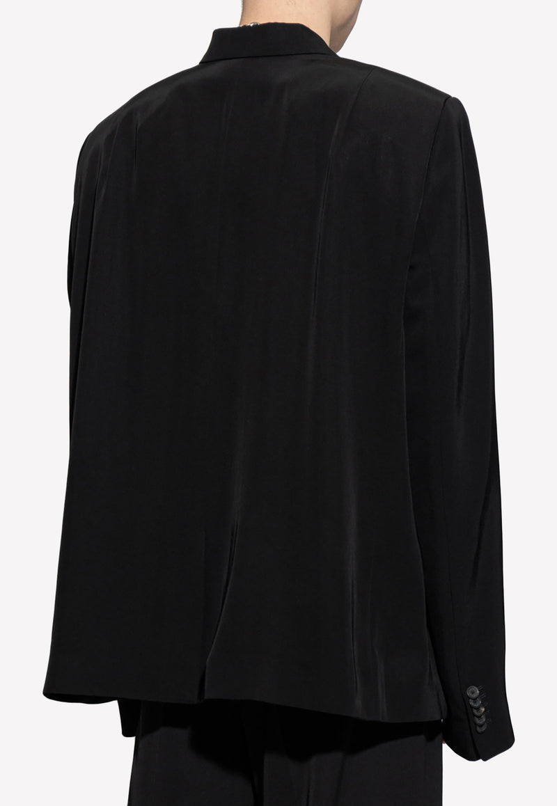 Balenciaga Oversized Single-Breasted Blazer 704449 TIO48-1000 Black