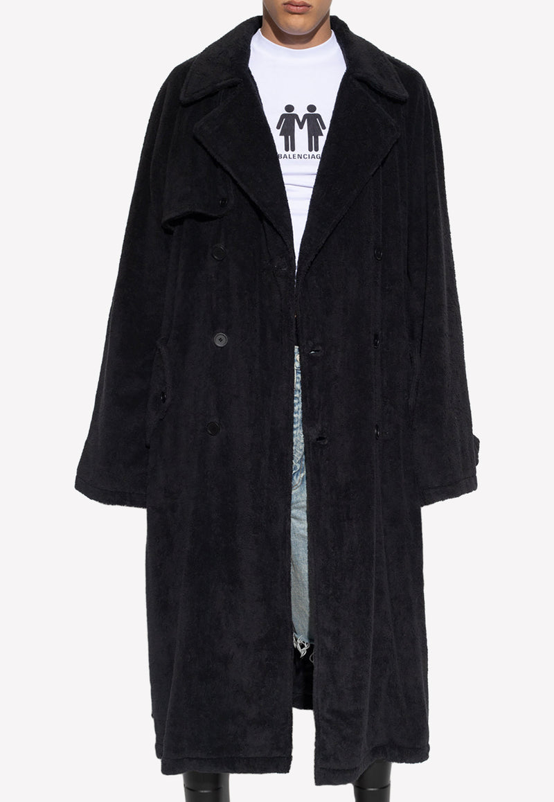 Balenciaga Terry Long Coat 704497 TKP17-1000 Black