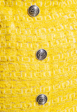 Balenciaga Knee-Length Tweed Dress 704556 T1650-7200 Yellow