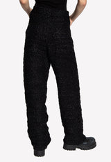 Balenciaga Baggy Tweed Pants 704579 T1651-1000 Black