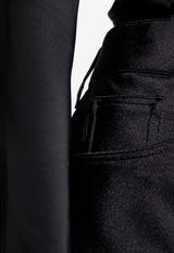 Balenciaga High-Waist Stretch Pants 704752 TVK15-1000 Black