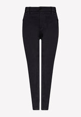 Balenciaga High-Waist Stretch Pants 704752 TVK15-1000 Black