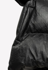 Balenciaga Oversized Padded Leather Vest 719218 TNS08-1000 Black