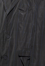 Balenciaga Long Coat in Tech Fabric 720027 TNO74-1240 Gray