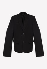 Balenciaga Fitted Blazer in Wool 720049 TBT04-1000 Black