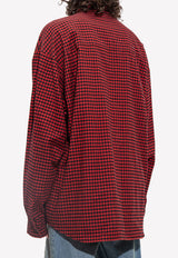 Balenciaga Reversible Checked Shirt 720105 TNM23-6400 Red