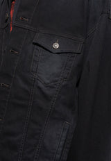 Balenciaga BB Icon Denim Jacket Black 724646 TNW54-1129
