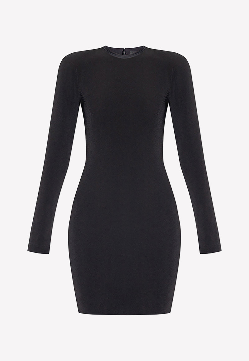 Balenciaga Stretch Crepe Mini Dress Black 725079 TMO70-1000