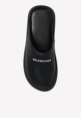 Balenciaga Home Calf Leather Slippers Black 736288 WB721-1090