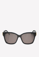 Balenciaga Dynasty Square Sunglasses Gray 628246 T0001-1000