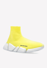 Balenciaga Speed 2.0 LT Primeknit Sock Sneakers Yellow 654045 W2DI2-7391