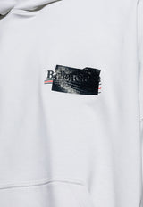 Balenciaga Obscured Logo Oversized Hooded Sweatshirt Gray 713677 TNVG2-9592