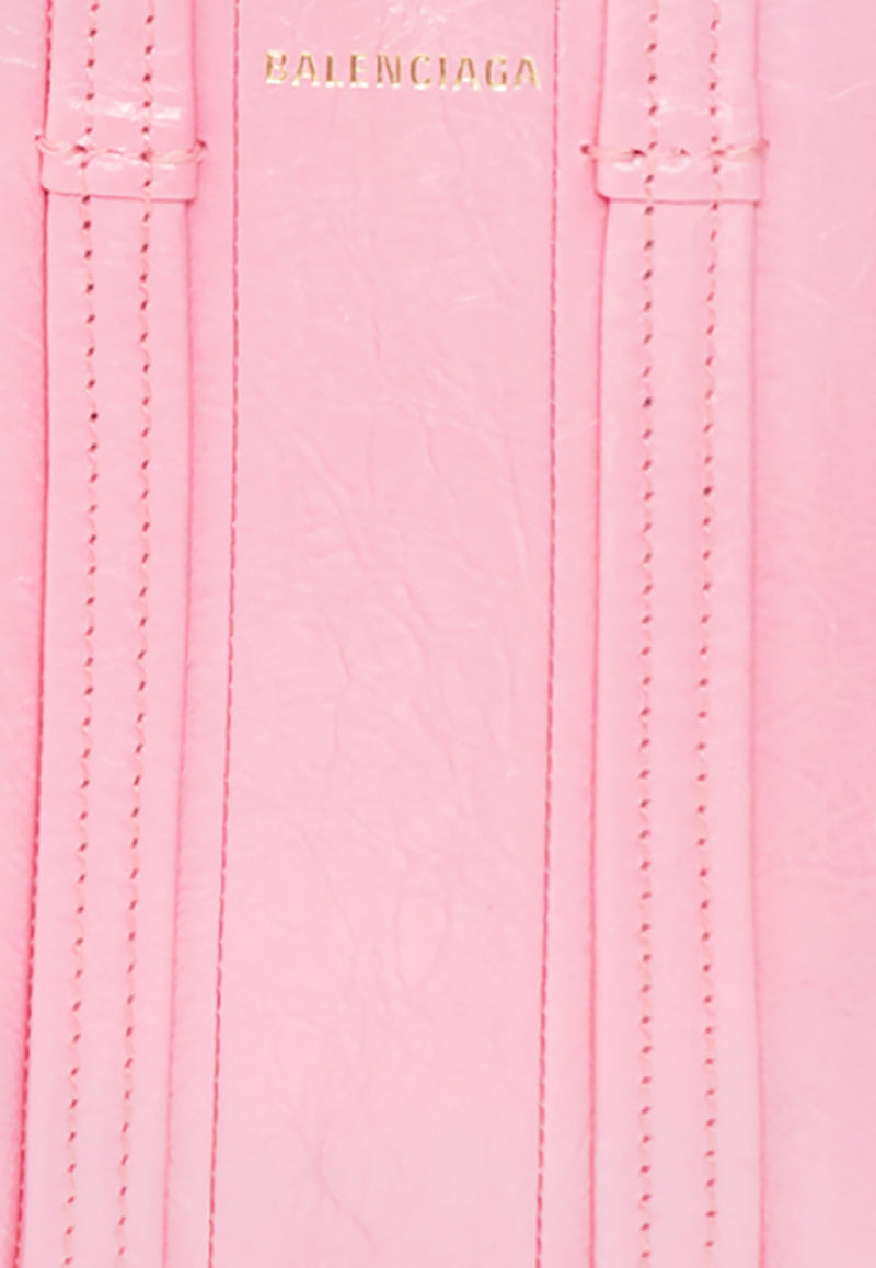 Balenciaga Barbes Stamped Logo Phone Holder Pink 693793 2100O-5812