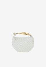 Bottega Veneta Mini Sardine Top Handle Bag in Intrecciato Leather 744267VCPP1 9104 Chalk