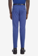 Salvatore Ferragamo Slim-Fit Cotton Chino Pants Blue 140692 P 747011 P OCEAN BLUE