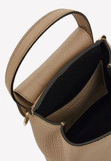 Salvatore Ferragamo Mini Gancini Backpack in Hammered Leather Beige 212969 G SOFT BP 758891 FAWN