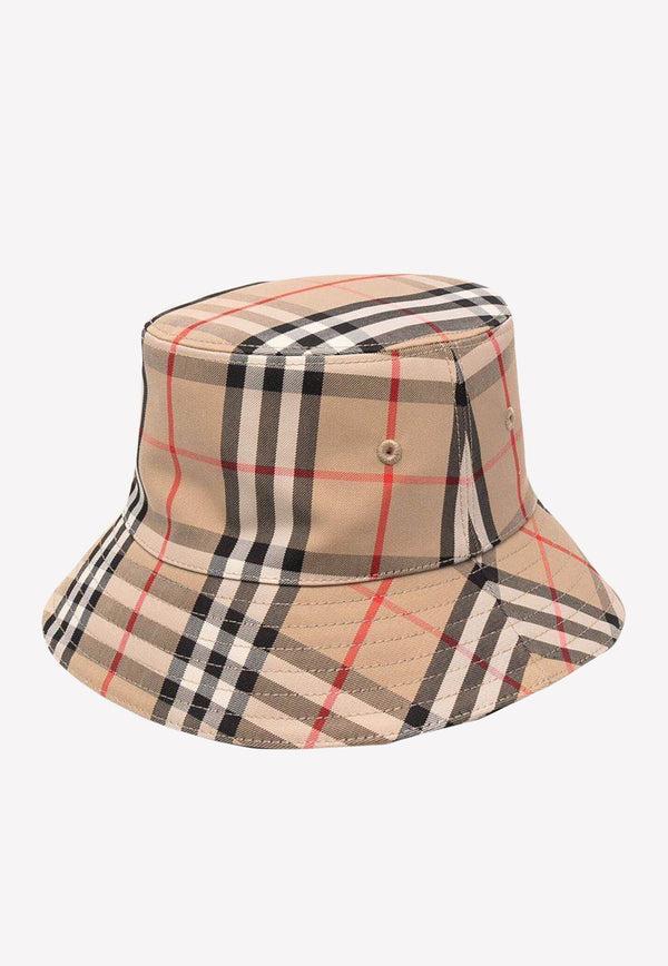 Burberry Kids Girls Vintage Check Print Bucket Hat Beige 8041438117330A7026