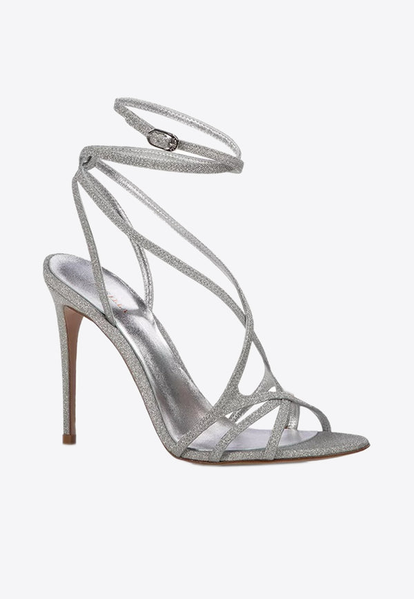 Le Silla Belen 105 Strappy Glittered Sandals Silver 8511S100R3PPFES 921