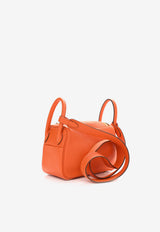 Mini Lindy 20 in Feu Taurillon Clemence with Gold Hardware