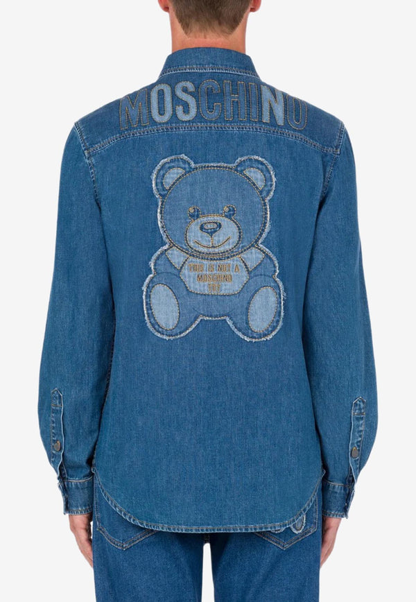 Moschino Teddy Bear Denim Shirt Denim A0214 2038 1290