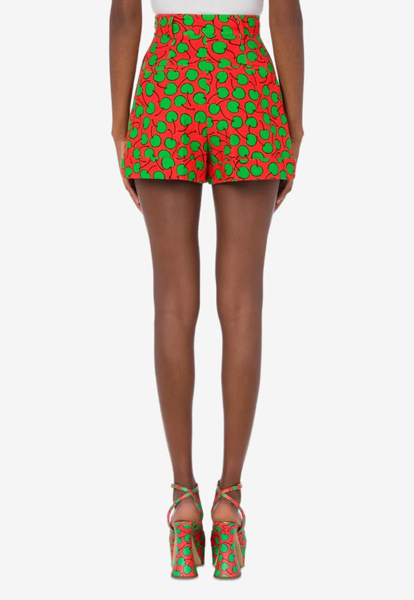 Moschino High-Waist Cherry Print Shorts Multicolor A0313 0560 1127
