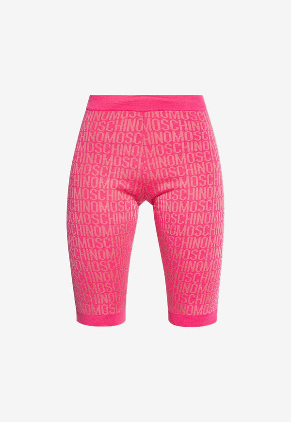 Moschino Logo Jacquard Cycling Shorts Pink A0380 2700 1207