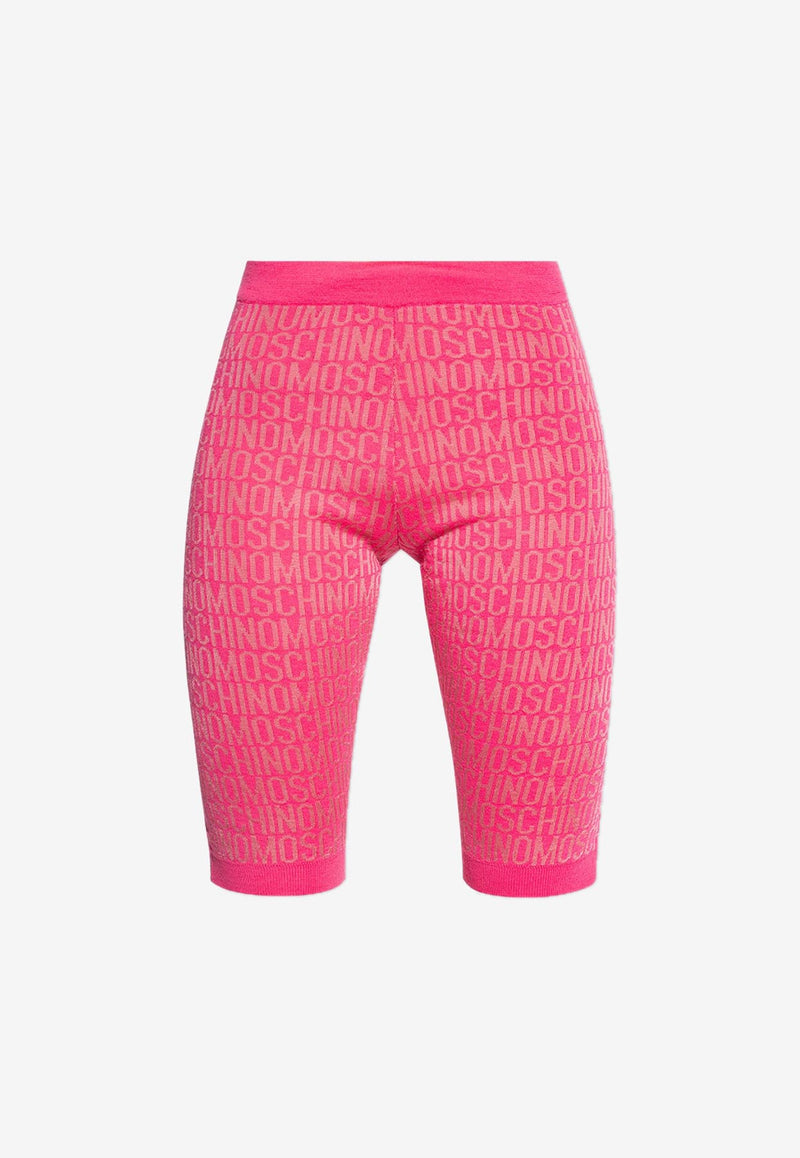 Moschino Logo Jacquard Cycling Shorts Pink A0380 2700 1207