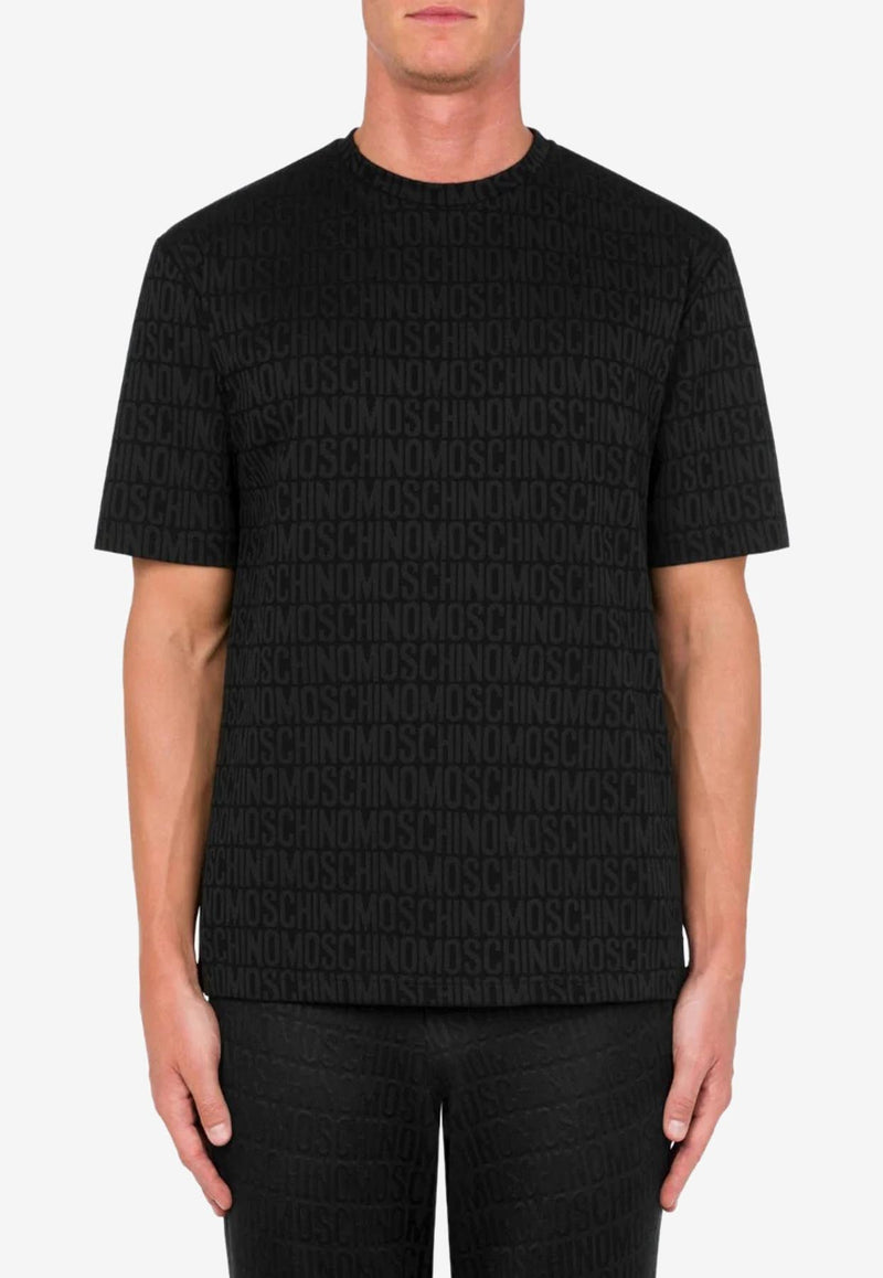 Moschino Crochet Lettering T-shirt Black A0702 2645 0555