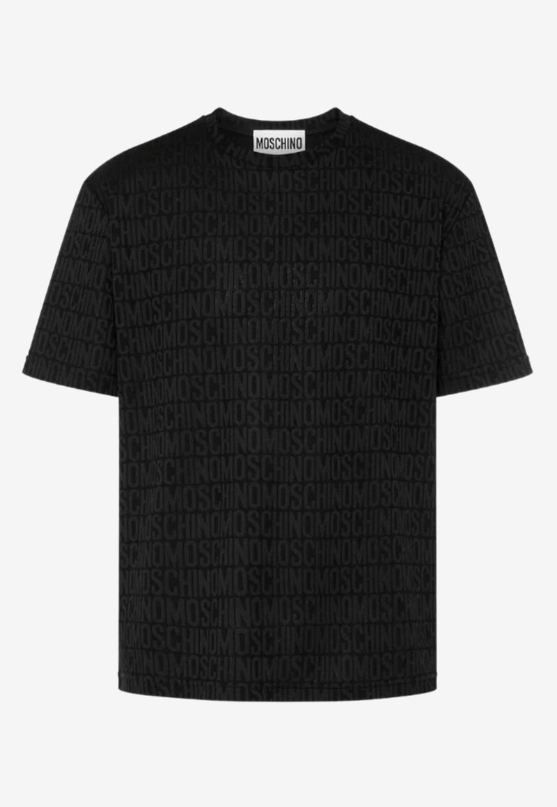 Moschino Crochet Lettering T-shirt Black A0702 2645 0555