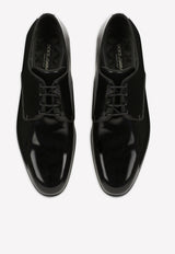 Dolce & Gabbana Brushed Calfskin Derby Shoes Black A10703 A1203 80999