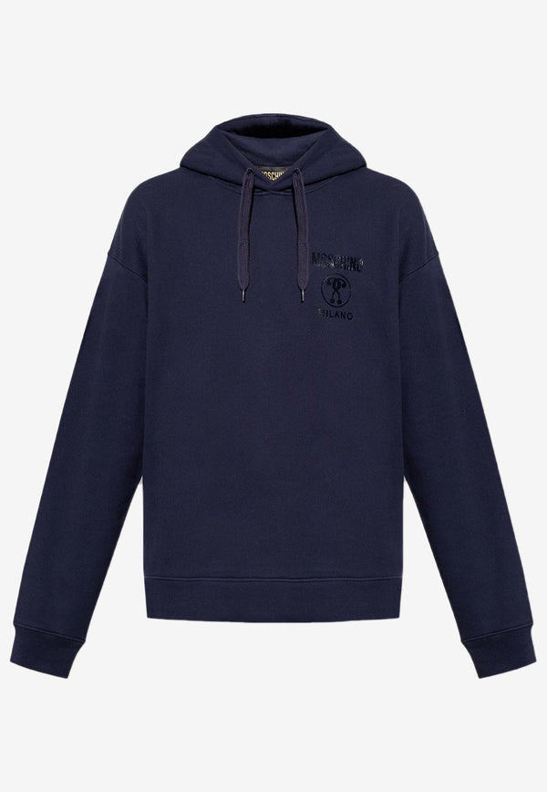 Moschino Logo-Printed Hooded Sweatshirt Navy A1703 2028 0290
