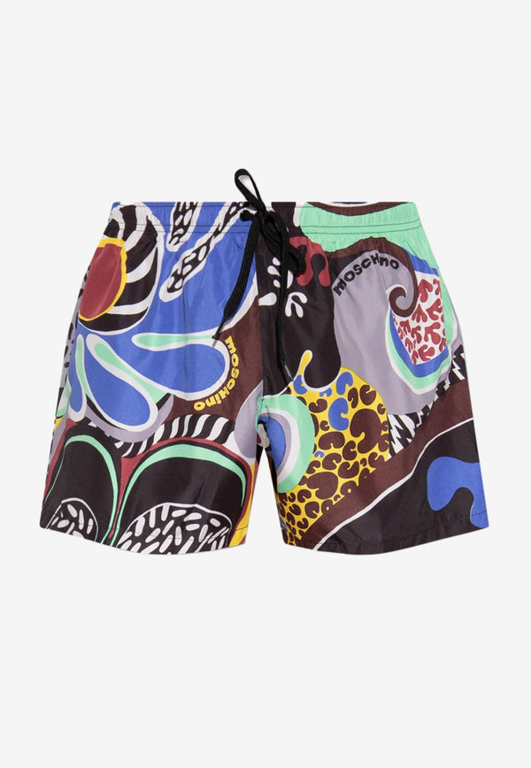 Moschino Printed Swim Shorts Multicolor A4201 2075 1555