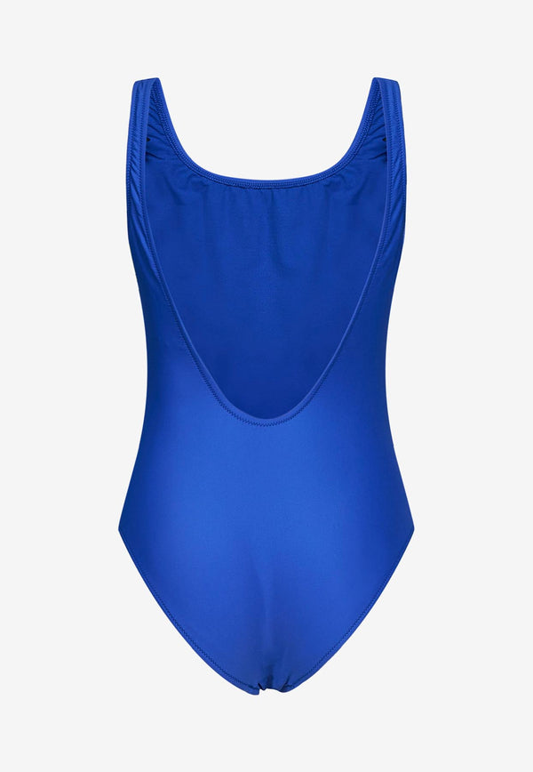 Moschino Double Smiley One-Piece Swimsuit Blue A4203 0577 1297