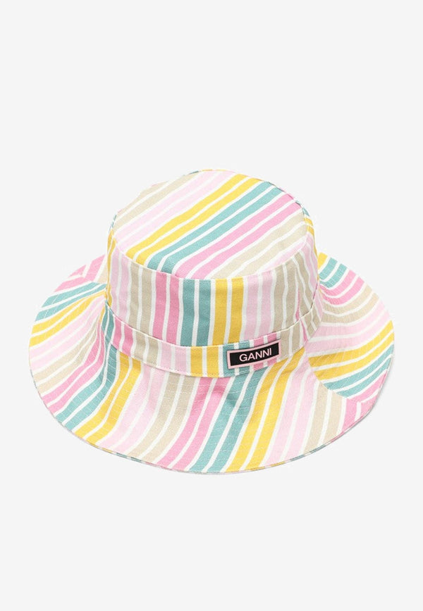 GANNI Striped Bucket Hat Multicolor A47735829/M_GAN-999