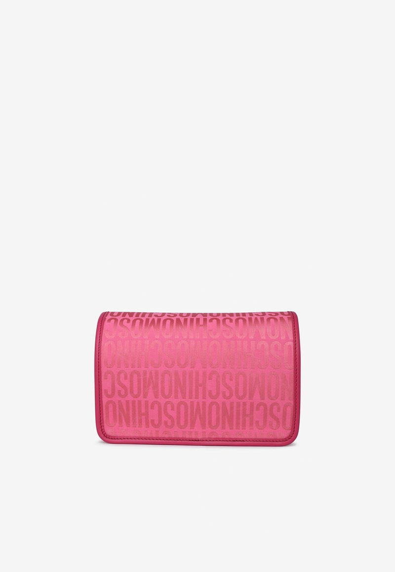 Moschino All-Over Logo Crossbody Bag Pink A7404 8268 1207