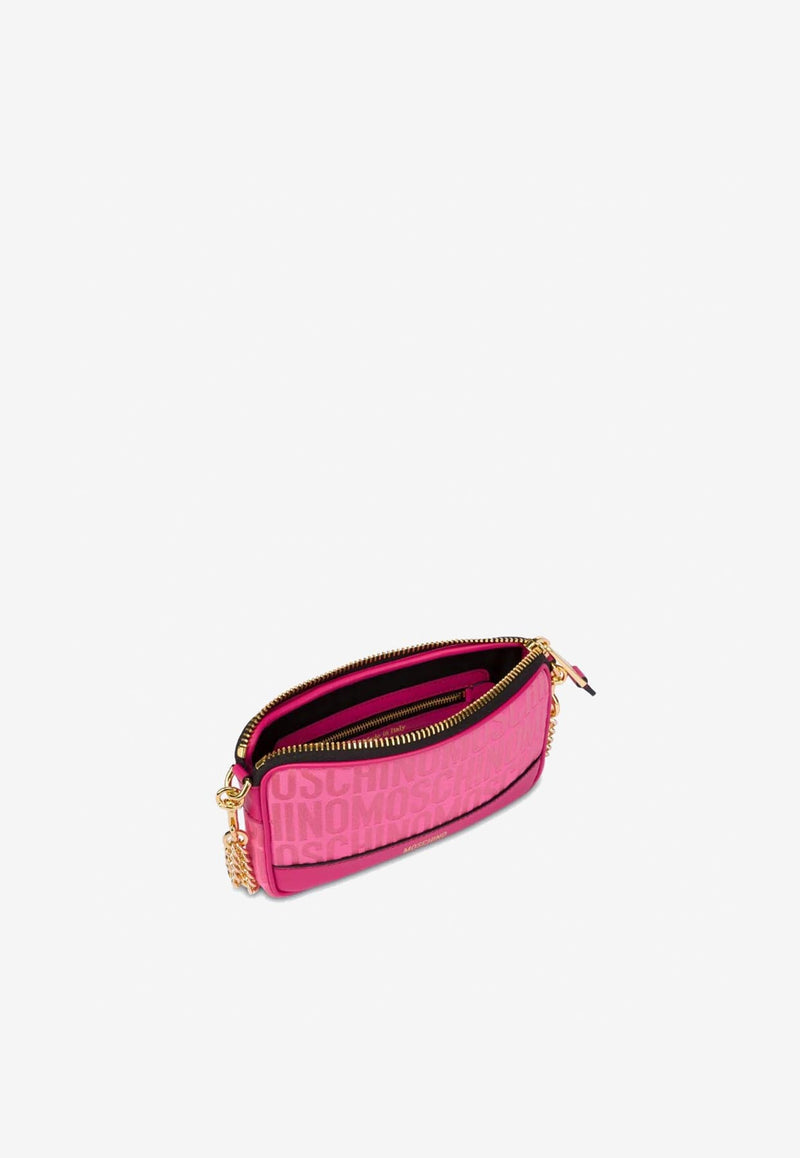 Moschino All-Over Logo Camera Bag Pink A7410 8268 1207