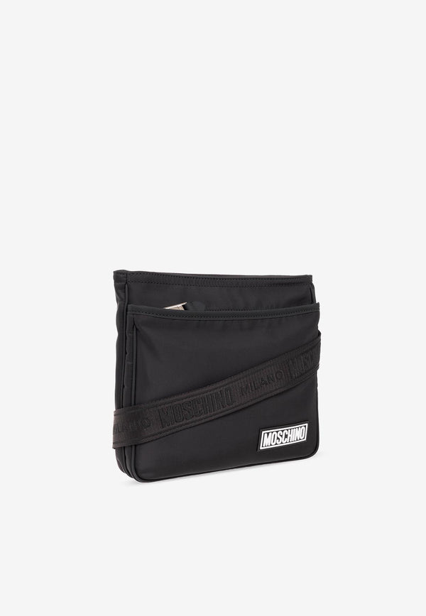 Moschino Logo-Applique Messenger Bag Black A7428 8204 2555