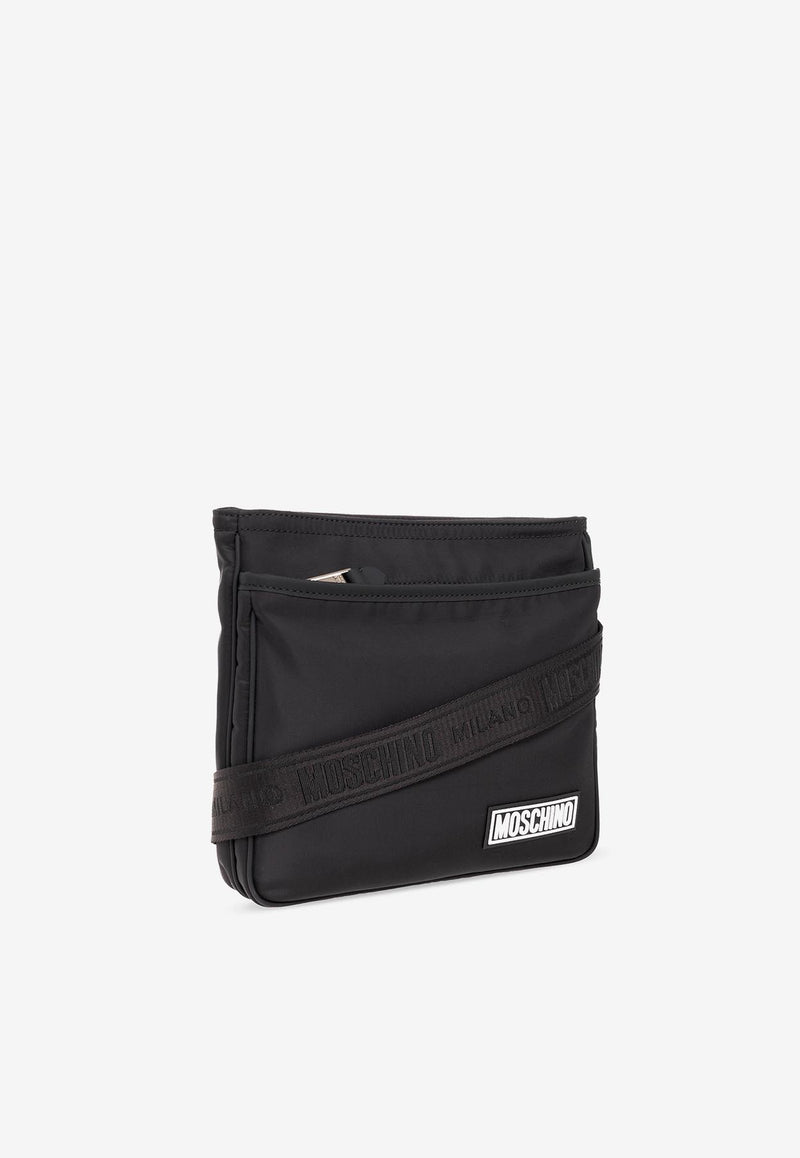 Moschino Logo-Applique Messenger Bag Black A7428 8204 2555