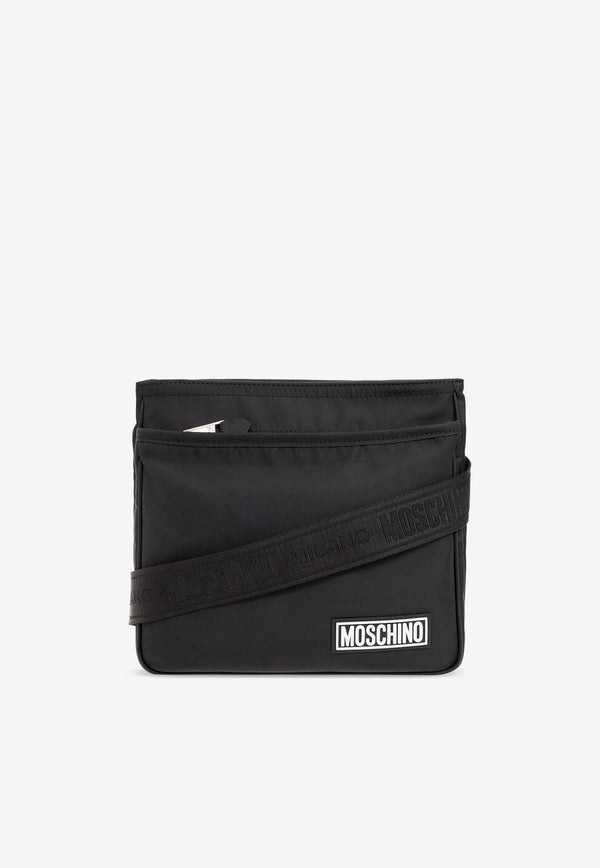 Moschino Logo-Applique Messenger Bag Black A7428 8204 2555