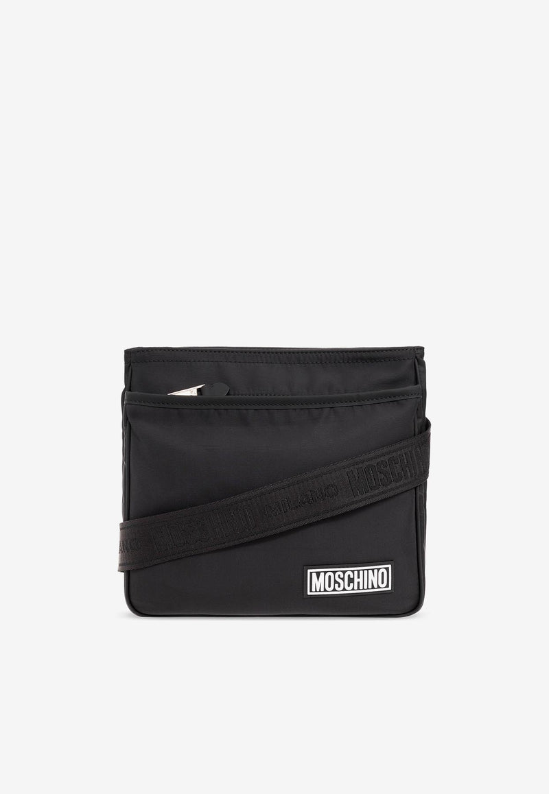 Moschino Logo-Applique Messenger Bag Black A7428 8204 2555