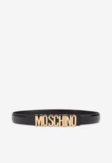 Moschino Logo Belt in Calf Leather A8012 8007 0555 Black
